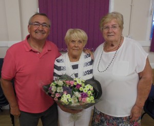 Clacton AGM - Sheila with Chairman Peter White and new President Shirley Rowlen