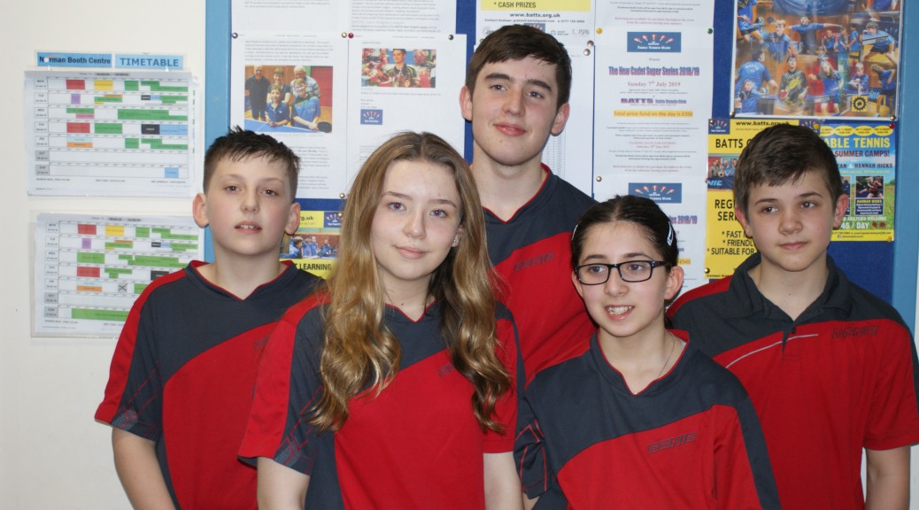 ESSEX CADETS FINISH IN THIRD PLACE Essex County Table Tennis Association