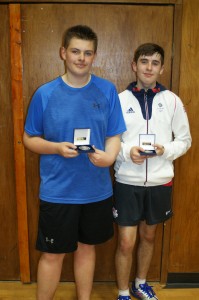 Under 18 Boys finalists - Harry Keys (left) and winner Daniel Young (right)